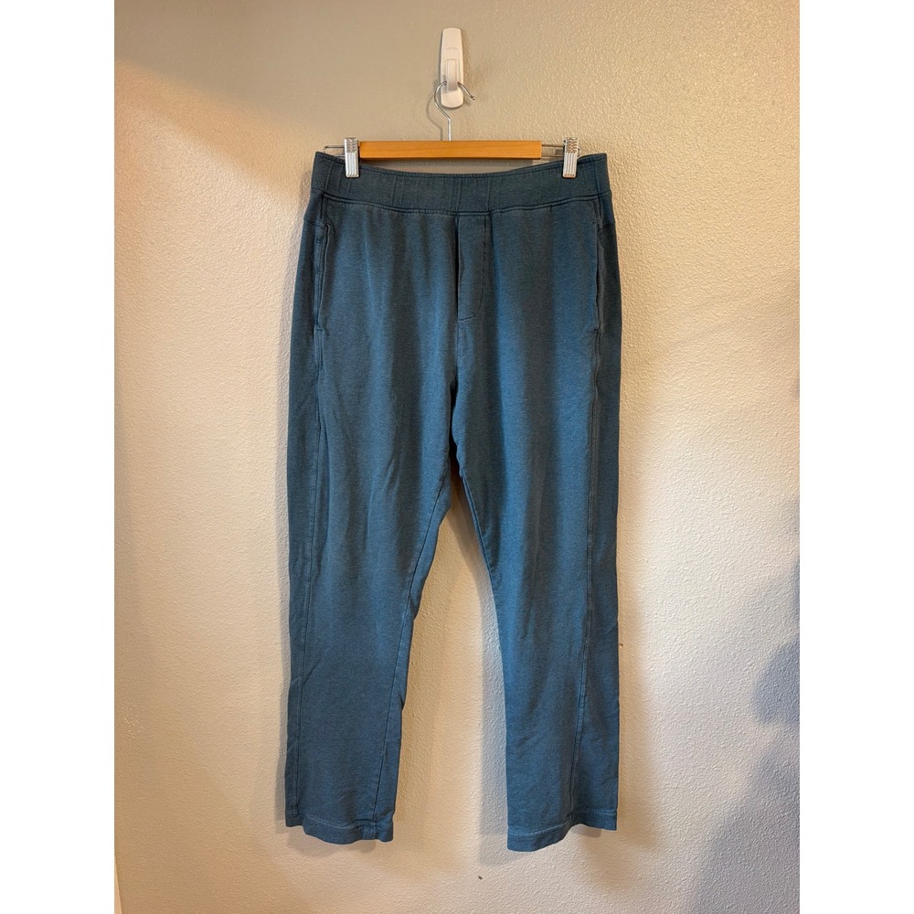 Pact Lounge Pants Mens Large Blue Organic Cotton French Terry Straight Leg
